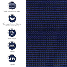 18-Year Mesh 18-ft x 36-ft In-Ground Pool Safety Cover with 4-ft x 8-ft Center Step - Blue
