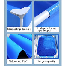 GRRICEPL Metal Frame Above Ground Outdoor Swimming Pool, Steel Frame Swimming Pool, SuperTough Puncture Resistant, Thickened PVC, Easy to Fold (Color : Blue, Size : 180x140x60cm)