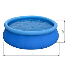 12ft x 30in Round Inflatable Above Ground Swimming Pool (2 Pack), Blue