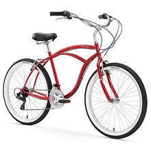 Firmstrong Urban Man Beach Cruiser Bike 26-Inch 21-Speed Red