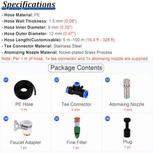 Drip Irrigation System Sprinkler Irrigation Kit for Livestock Cooling, Plant Watering System with Adjustable Emitters, Barns/Horse Stalls/Cattle Sheds Mister