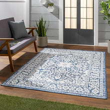 MARK & DAY 10x14 Mantinge Traditional Outdoor Rug Navy