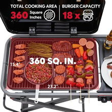 Feasto Portable Gas Grill with Foldable X-Frame Cart for Tailgating, Black