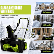 Electric Snow Blower Cordless,Lithium Battery Snow Blower 4Batteries