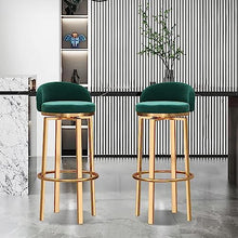 IPSU Swivel Bar Stools Set of 4 Green
