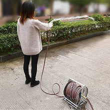 VIXARKO Hose Reel, Sturdy Stainless Steel Hose Reel for Wall/Floor Mounting - Long-Lasting Metal Body with Crank Handle - Ideal for Garden Hose Storage.