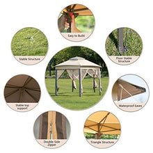 13’x 13' Gazebo Patio, Pops Up with Roller Bag, Outdoor Canopy Tent Folding for Parties Garden Backyard
