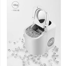 XXGDCOLP Ice Maker Home Milk Tea Shop Commercial Bar Round Outdoor Portable Mini Cubes