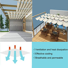 Retractable Pergola Shade Net HDPE Outdoor Patio Anti-UV Sun Protection Cover Folding Wave Shape Screen 90% Shadow Rate 180 Gsm 54 Sizes Customizable ( Color : Creamy-white Size : 1.8X30M ) (Creamy