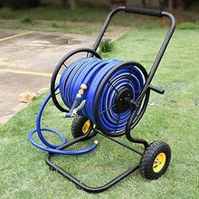 CFDZCP Outdoor Garden Hose Reel Garden Hose Reel Cart with 2 Wheels, Hand-Pushed Metal Water Pipe Storage Rack, Household Hose Reel, Car Washing and Watering Hose, Car Hose Storage, Garden Hose Reel