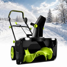 Cordless Snow Blower, Electric Snow Shovel, 3500w Brushless Motor, LED 2Batteries