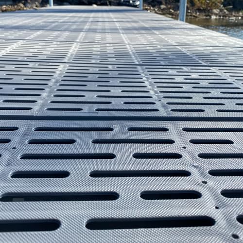 Patriot Docks 16ft Straight Dock with Gray Poly Deck Panels