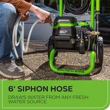 Greenworks 80V 3000 PSI Dual-Port Pressure Washer (2.0 GPM), Tool-Only, Powerful Enough to Remove Pesky Dirt and Grime on Siding, Fences, Patios, Driveways, and Sidewalks