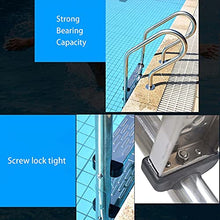 Swimming Pool Handrail 316 Stainless Steel Embedded Pool Ladder with Slip Protection for 0.9-1.2m Depth Inground Pool/Silver / 1.5MM (Silver 1.5MM)
