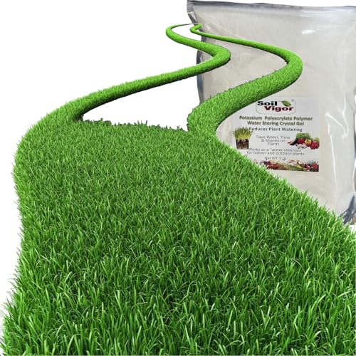 Soil Vigor® Fine SAP Granules - Water-Storing Potassium Polymer for Lawns, Gardens, & Plants (45 pounds)