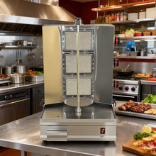 XHINBWYEK Turkey & Shawarma Oven Rotisserie Kebab Machine Infrared Burner, Automatic Rotation and Adjustable Distance, 3 Propane Controls Up to 750°F,Vertical Skewers, Stainless Steel