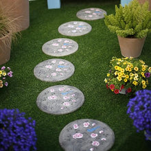 Elitix Stepping Garden Stone 6 Pcs Flower Step Gardening Stone for Grandmas Lawn, Round Stepping Stone Kit for Outdoor Garden Walkway, Chinese Style Decorative Gifts for Home(Color:Plum Blossom)