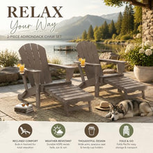 Cvqza Adirondack Chair Set of 2, Stylish Folding Fire Pit Chair for Outdoor Relaxation, Comfortable Seating for Patio, Garden, Camping, Durable Weather Resistant Design