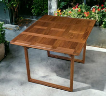 HomeRoots 45" Brown Solid Wood Folding Outdoor Side Table