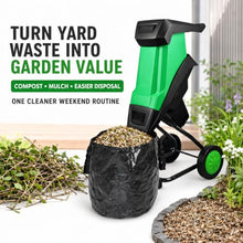 Beachtiful Electric Wood Chipper, 50L Collection Bin Electric Mulcher Chipper Shredder, Wood Chipper with Max 4500 RPM Motor Speed, Easy-Cleanup Dual Steel Blades for Twigs and Branches