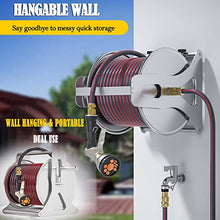 Heavy Duty Garden Hose Reel Wall Mount, Hose Reels Cart Water Hose Storage for Outside, Water Hose Holders Outside, Hose Reel Box, Outdoor Hose Reel, Garden Hose Cart Hose Caddy for Outside ( 131ft/40