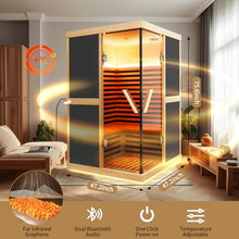 ToTibuy Infrared Sauna 2-Person APP Control Wood Color