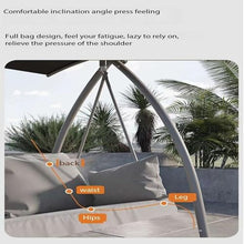 KJLYLPP Outdoor Balcony Rocking Chair, 2-Person Outdoor Patio Swing Chair, Simple Waterproof Sunscreen Courtyard Hanging Sunshade, for Garden, Balcony, Backyard