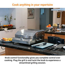 Kenyon G2 Portable Tabletop Electric Grill, 1440W Single Burner, Stainless Steel Body, Cast Aluminum Grate, UL Approved Grill For Indoor And Outdoor Use, Removable Lid, Dishwasher Safe, 120Volts