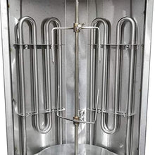 Vertical Grill Doner Grill 3KW Grill Machine Electric Gyro Machine Gyro Grill Doner Machine Chicken Grill BBQ Table Grill Temperature Adjustable 50-300°C 6 RPM Silver