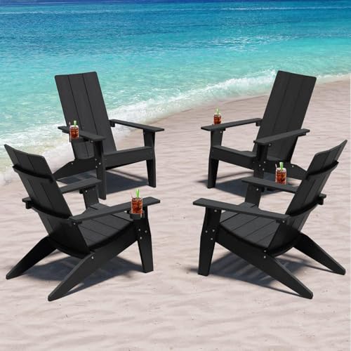 MXIMU Adirondack Chairs Set of 4, 450lb Capacity & 33in Tall Backrest