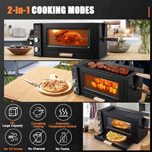 XYWGBMS Electric Rotisserie Grill, 2-Layer Auto Rotating Kebab Skewer Machine with Griddle, Smokeless BBQ for Chicken, Steak, Fish, Doner Kebab, Adjustable Temp & Time,Forked