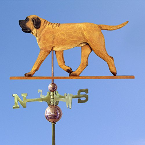 Mastiff Hand Carved & Painted Weathervane Apricot 22 Inch