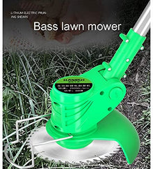 Cordless Lawn Mower with Lithium Battery Charger and 5 Plastic Blades 90° Adjustable Head Small Household Rechargeable Lawn Mower