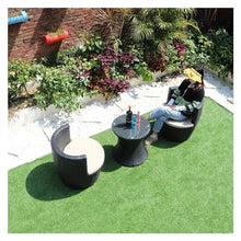 Balcony Table and Chair Set Courtyard Balcony Small Table And Chairs Garden Furniture Sets Leisure Rattan Three-piece Set Waterproof Outdoor Table And Chair Bistro Table Set ( Color : 1 chairs-1 table