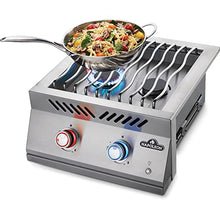 Napoleon Built-In Component - BIB18RTPSS - Dual Drop-In Range Style Burner, BBQ Grill, Marine Grade Stainless Steel, Propane Gas, 18-inch Burner, JETFIRE™ Ignition, Easy To Light, Ergonomic Knob, Backlit Knob
