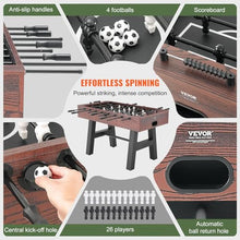 VEVOR Foosball Table 55-inch Standard Size Indoor Full Size Soccer with Foosball Table Set Walnut