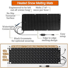 Anbomom Heated Walkway Snow Melting Outdoor Mats -PVC 12/15.7/20/23.6in Width Heated Snow and Ice Melting Mat, for Winter Snow Removal Snow and Ice Melt Products - No-Slip Stair Heating Mats(60x360cm/
