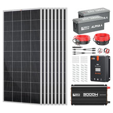 RICH SOLAR 1600W 24V Complete Solar Kit - 200W Mono Solar Panel, 60A MPPT Charge Controller, 100Ah Battery, 3000W Inverter