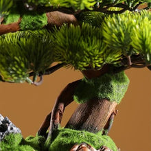 YXIANG56Q Fake Plants Artificial Bonsai Tree with Rectangular Base Living Room Office Desktop Decorative Fake Potted Plants Bonsai Tree