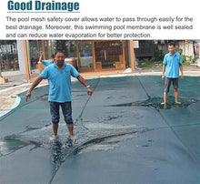 Winter Inground Pool Cover Round, Heavy Duty Pools Lid Yard Pets Child Safety Protection, Dust Nets Falling Leaf Mesh Snow Ice Proof Cover, with Hardware(33ft)