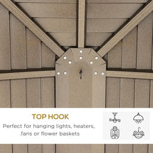 10' X 13' Hardtop Gazebo with Curtains and Netting, Outdoor Patio Metal Gazebo Canopy Pavilion with Steel Roof Ceiling Hook