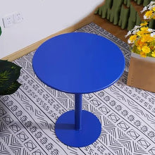 Failjierue Modern Round Patio Bistro Table Metal Bar Height Dining Table for Outdoor Cafe, Breakfast Nook & Small Spaces(40x62cm)