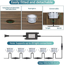 Led Decking Lights with Remote Control, 0.8W LED Deck Lights ?42MM, Warm White Deck Lighting Waterproof IP67,12V Low Voltage Plinth Lights for Terrace,Patio,Path,Wall,Garden,Decoration,10pcs (10pcs )