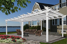 Vita Regency Grande 12' x 24' Vinyl Pergola White