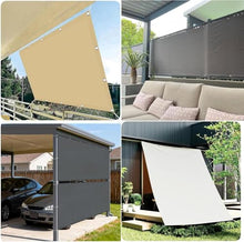 Waterproof Sun Shade Sail Rectangle 21x38 FT Straight Edge,185G Polyester Fabric Cloth 98% UV Block Outdoor Awning Shelter for Lawn Patio Backyard Garden Deck Pergola