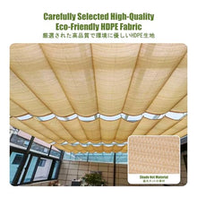 HBOOMOEM Wave Sun Shade, Telescopic Canopy Pergola Cover, Retractable Wave Canopy Pergola Cover, Includes Installation Kit; Suitable for Gazebos, Patios, and Porches.(W:2.6m/8.53ftxL:10m/32.8ft)