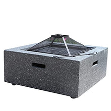 Fire Pits Outdoor 71cm Garden Terrace Heavy-Duty BBQ Table, Outdoor Cooking Fire Pit, Burning Fire Bowl, Multi-Function Heating Fireplace
