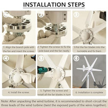 LADECNERHT Professional Wind Turbines, 6 Blade Professional Wind Turbines Small Windmill Generator 800W Industrial, Solar and Wind Power Parts and Accessories,24V