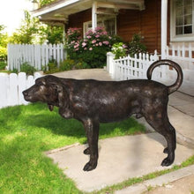 Nifao Hound Dog, Lifelike Animal Medium Bronze Statue, 38"L x 12"W x 26"H