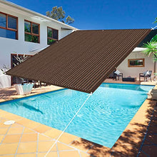 GPWDIEJB Outdoor Garden Patio Awning Canopy 2 x 6.5m HDPE 95% UV Block Screen Shelter Gazebo Pergola Brown